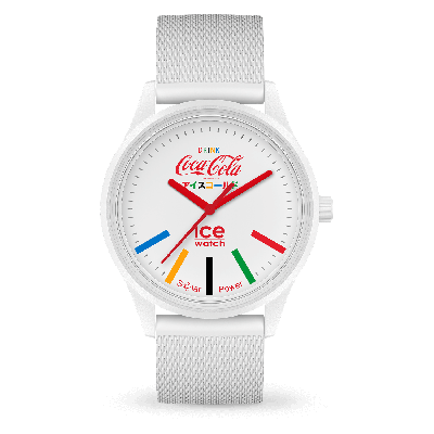 Ice Watch® Analogique 'Coca Cola×ice-watch - Team - White' Mixte Regarder (Moyen) 019619