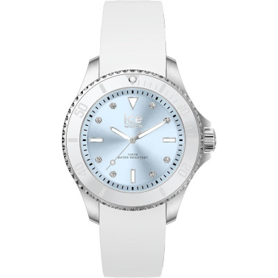 Ice Watch® Analogique 'Ice Steel - White Pastel Blue' Femmes Montre (Petite) 020365