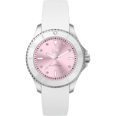 Ice Watch® Analogique 'Ice Steel - White Pastel Pink' Femmes Montre (Petite) 020366