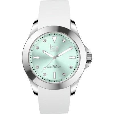 Ice Watch® Analogique 'Ice Steel - Classic - White Pastel Green' Femmes Montre (Moyen) 020381