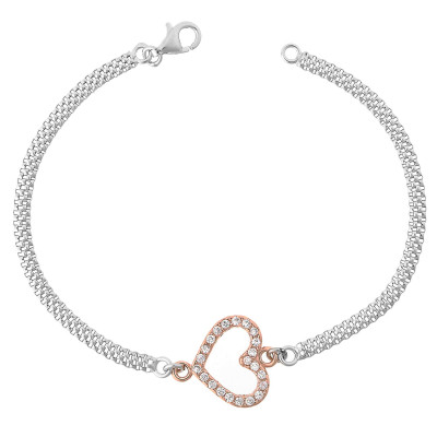 Orphelia® 'Penelope' Femmes Argent Bracelet - Argent/Rose ZA-7103