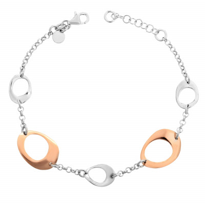 Orphelia® 'Isotta' Femmes Argent Bracelet - Argent/Rose ZA-7192
