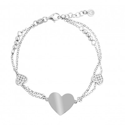 Orphelia® 'Heart' Femmes Argent Bracelet - Argent ZA-7384