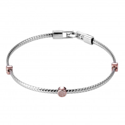 Orphelia®  Femmes Argent Bracelet - Argent/Rose ZA-7415