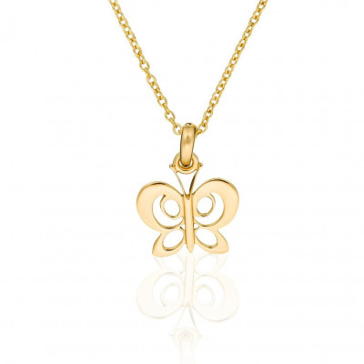 Orphelia® 'Butterfly' Femmes Argent Collier avec pendentif - Or ZH-7074/1