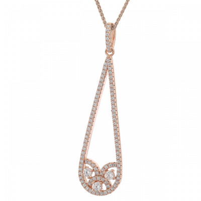 Orphelia® 'Tiziana' Femmes Argent Collier avec pendentif - Rosé ZH-7276/RG