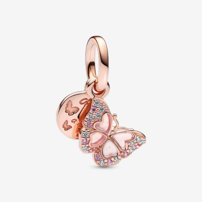 Pandora® 'Pink Butterfly' Femmes Métal plaqué Charm - Rosé 782555C01