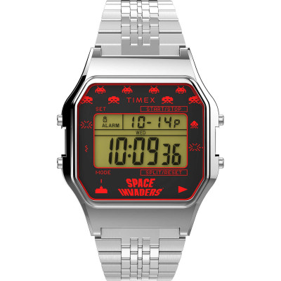 Timex® Digital 'T80 X Space Invaders' Mixte Montre TW2V30000