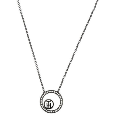 Tommy Hilfiger®  Femmes Acier inoxydable Collier avec pendentif - Noir 2780521