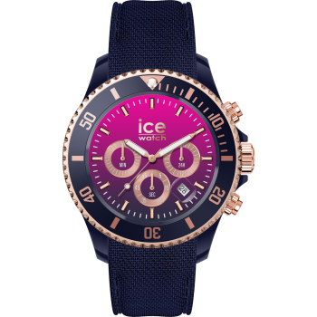 Ice Watch® Chronographe 'Ice Chrono - Dark Blue Pink' Hommes Montre (Moyen) 021642
