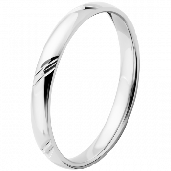 Orphelia®  Mixte Or blanc 9C Wedding ring - Argent OR9671/25/NY/52