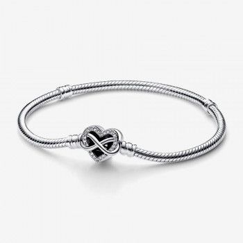 Pandora® 'Infinity Heart' Femmes Argent Bracelet - Argent 592645C01-19