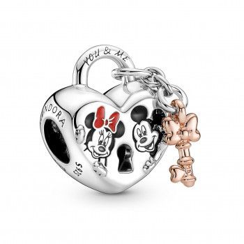 Pandora® 'Disney Mickey Mouse & Minnie Mouse' Femmes Argent Charm - Argent/Rose 780109C01
