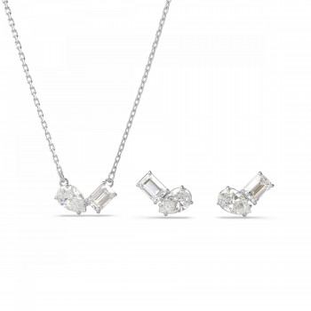 Swarovski® 'Mesmera' Femmes Métall Set: Necklace + Earrings - Argent 5665829