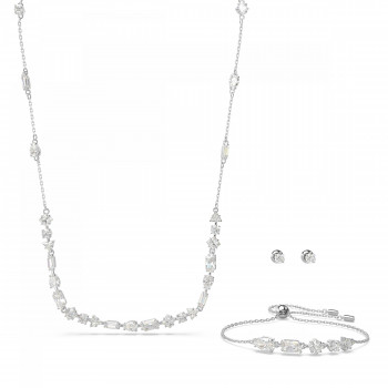 Swarovski® 'Mesmera' Femmes Métall Set: Bracelet + Earrings + Necklace - Argent 5665877