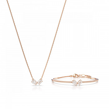 Swarovski® 'Mesmera' Femmes Set: Bracelet + Necklace - Rosé 5684779