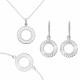 Orphelia® 'Amada' Femmes Argent Set: Bracelet + Earrings + Necklace - Argent SET-7075