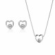 Orphelia® 'Mila' Femmes Argent Set: Necklace + Earrings - Argent SET-7484