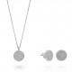 Orphelia® 'Bella' Femmes Argent Set: Necklace + Earrings - Argent SET-7565