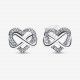 Pandora® 'Infinity Heart' Femmes Argent Puce d'oreille - Argent 292667C01