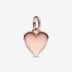 Pandora® 'Engravable Heart Tag' Femmes Métal plaqué Pendentif - Or rose 388914C00