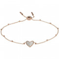 Fossil Jewellery® 'Flutter Hearts' Femmes Acier inoxydable Bracelet - Or rose JF03647791