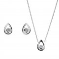 Orphelia® 'Ellie' Femmes Argent Set: Necklace + Earrings - Argent SET-7485