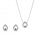 Orphelia® 'Kiana' Femmes Argent Set: Necklace + Earrings - Argent SET-7487