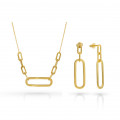 Orphelia® 'Essence' Femmes Argent Set: Necklace + Earrings - Or SET-7560/G