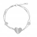 Orphelia® 'Heart' Femmes Argent Bracelet - Argent ZA-7384