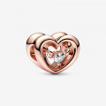 Pandora® 'Radiant Heart' Femmes Métal plaqué Charm - Rosé 782493C01