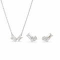 Swarovski® 'Mesmera' Femmes Métall Set: Necklace + Earrings - Argent 5665829