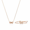 Swarovski® 'Hyperbola' Femmes Métal plaqué Set: Bracelet + Necklace - Rosé 5682483